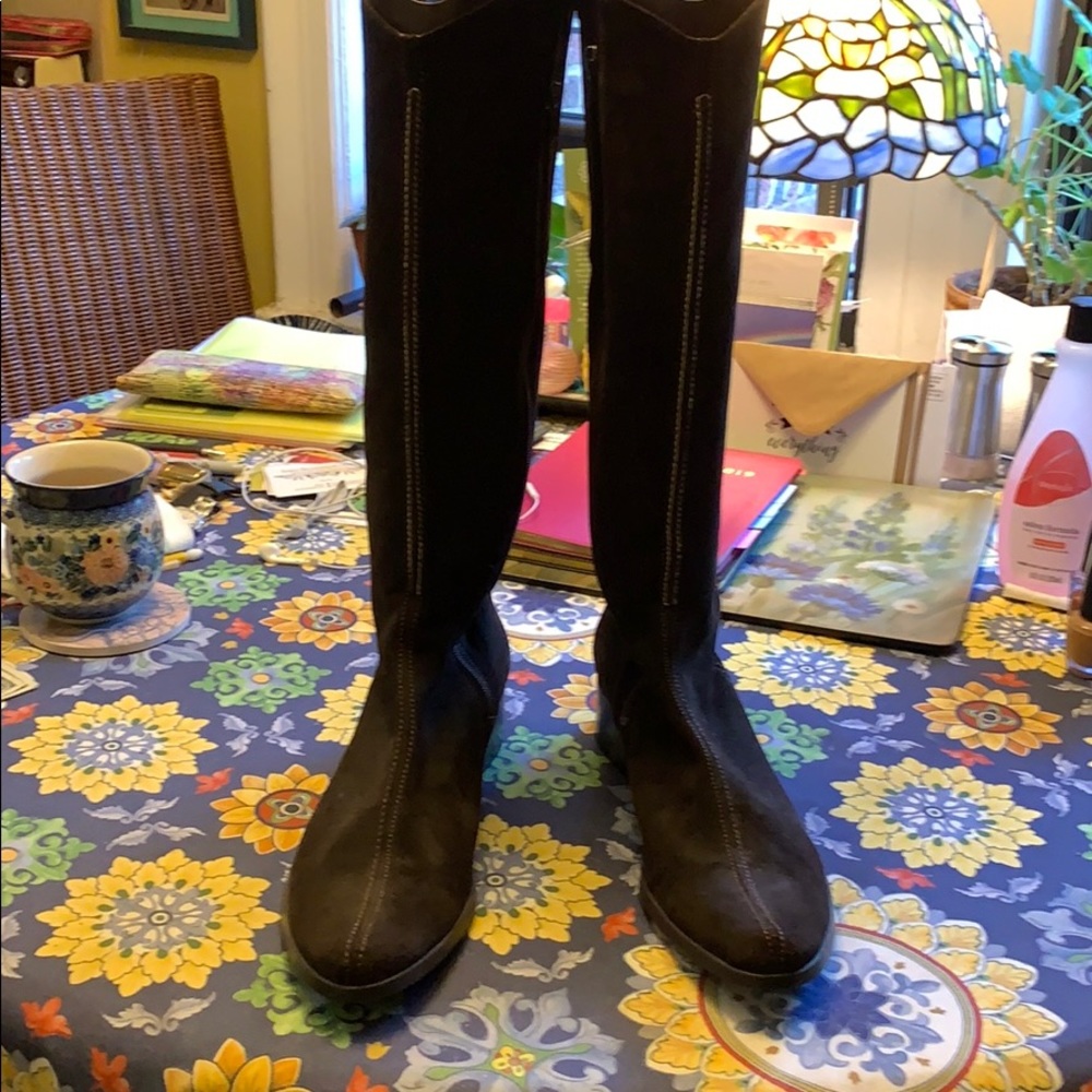 COPY - Chocolate brown suede tall boots